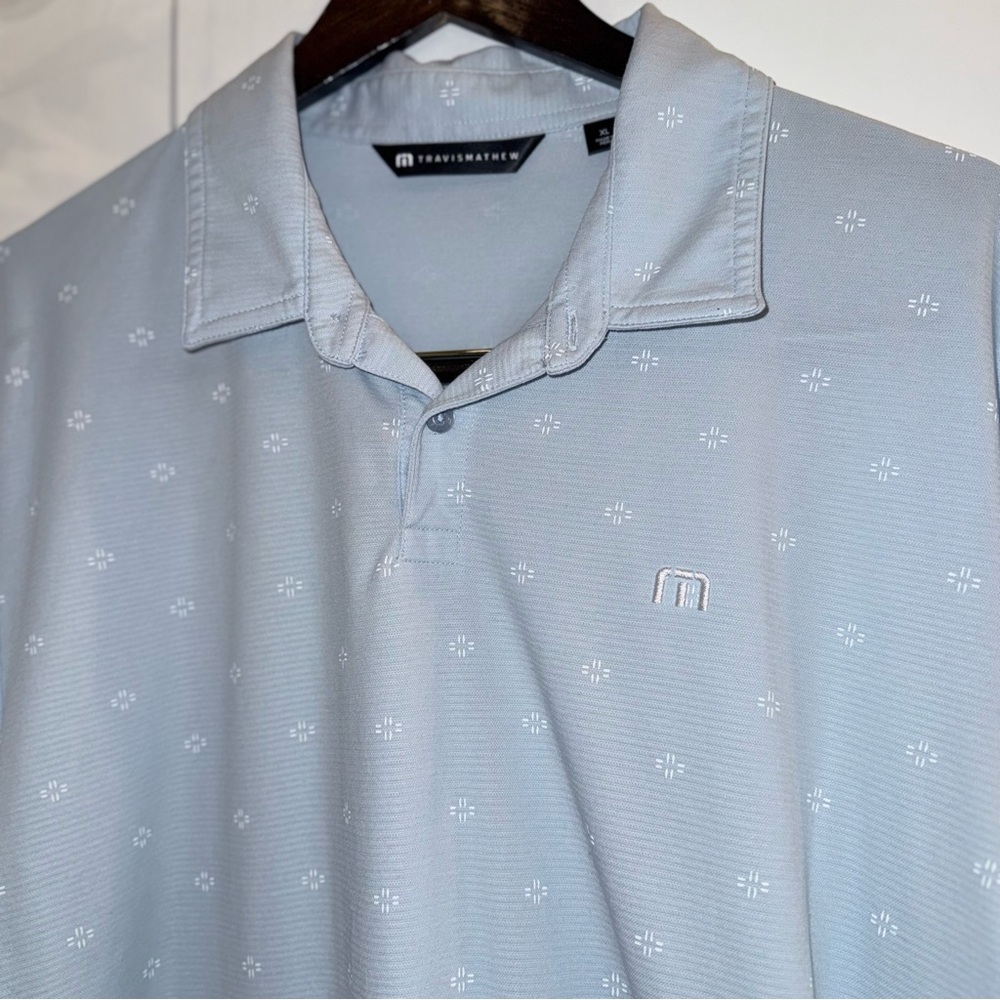 Travis Mathew Sky Blue Polo Shirt - Picture 6 of 8